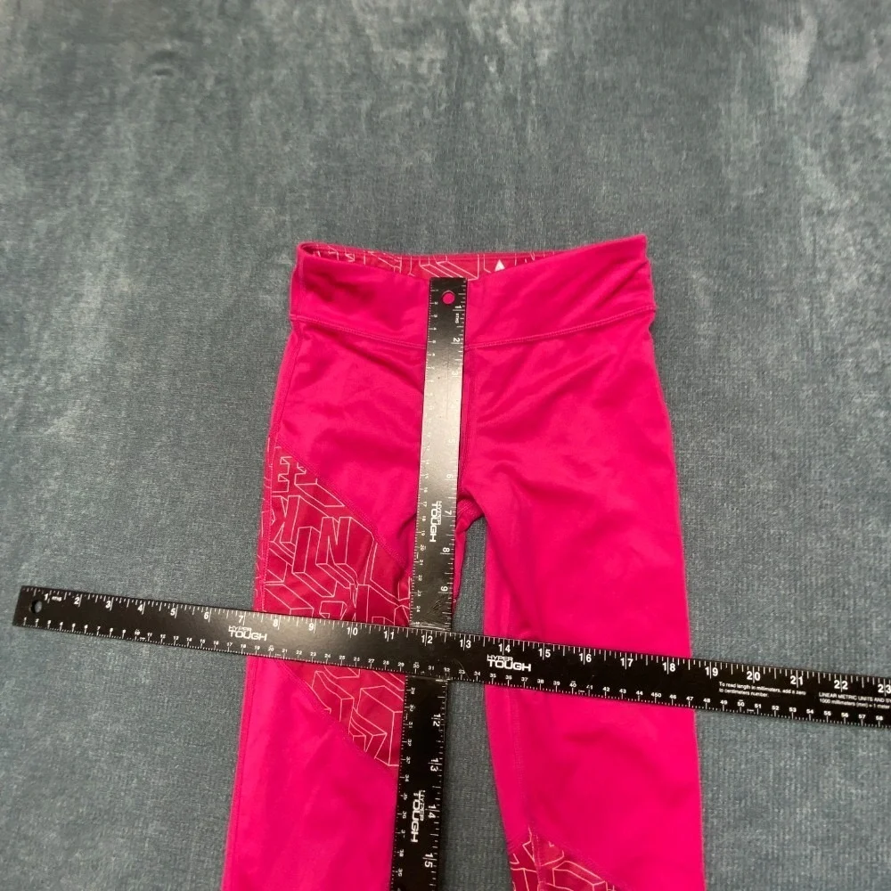 Nike Trophy Training Leggings Girls 20 Pink Graphic Logo Print Yoga Performance